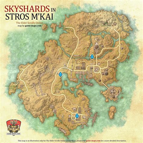 Stros Mkai Skyshards Location Map The Elder Scrolls Online Eso