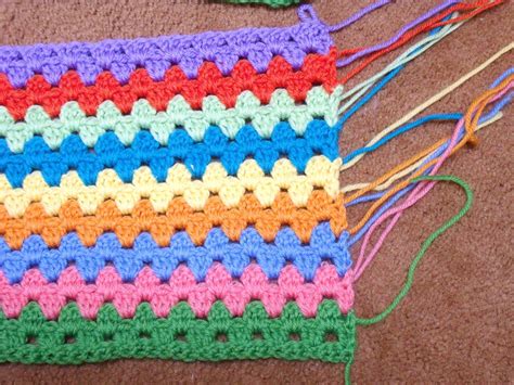 Easy Crochet Pattern Granny Stripe Afghan Tutorial