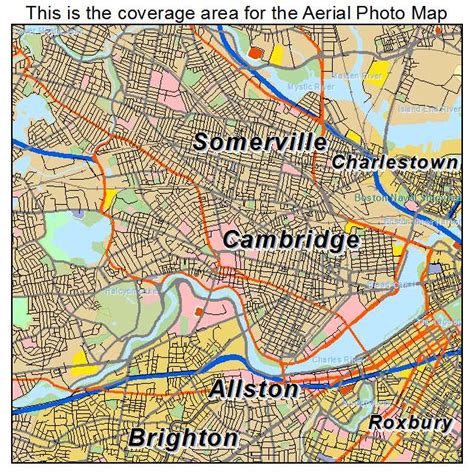 Aerial Photography Map Of Cambridge Ma Massachusetts