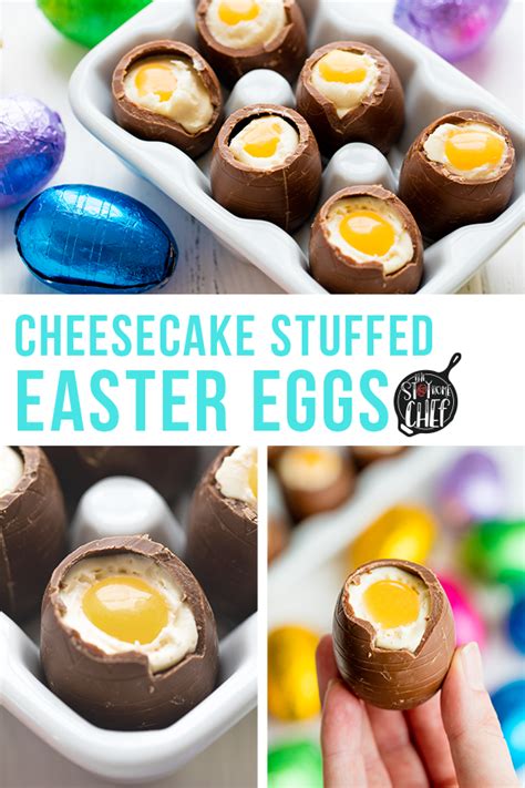 Easter is one of my favorite holidays, right alongside christmas. Cheesecake Filled Easter Eggs | Recipe | Fun desserts ...