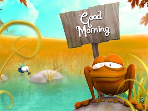 Also check out our collection of good morning. Cartoon frog saying good morning to Bee - D i g g I m a g e