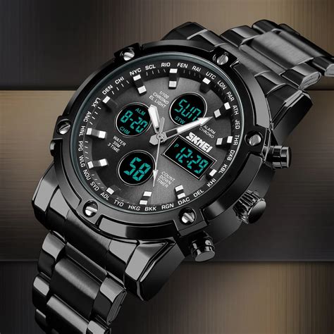 Skmei Men Stainless Steel Digital Watch1389 Luxury Relojo Digital For