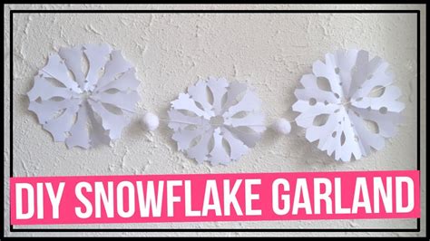 Diy Snowflake Garland ️ How To Make A Snowflake Garland Easy Winter