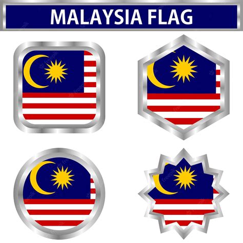 Premium Vector Malaysia Flag Vector Design With Stainless Style Frame
