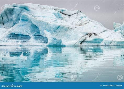 Stunning Icebergs Floating On Blue Lake Iceland Stock Photo Image Of