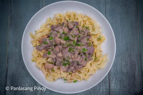 How To Cook Beef Stroganoff Panlasang Pinoy
