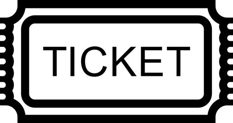 Ticket Clipart Black And White