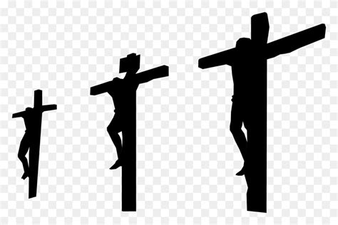 Jesus Crucifixion With Three Crosses Vector Clipart Image Cross