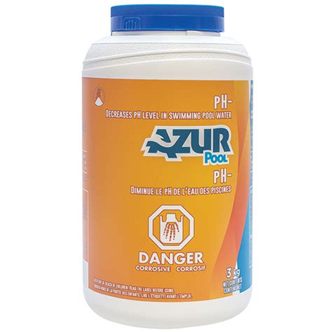 Mezzoni's acidifiers will reduce ph and extend shelf life in food and beverages without sacrificing flavor. AZUR PH- Reducer for Pool - 3 kg 06-PHM03 | RONA