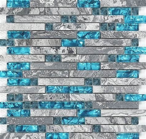 Blue Glass Tile Backsplash Blue Gray Glass Tile Backsplash Adds Color To Sleek Find
