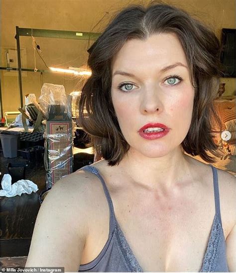 Milla Jovovich Flaunts Her Flawless Mug While Partaking In A Bit Of