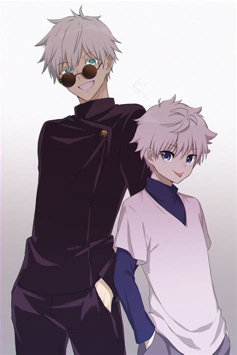 Satoru Gojo Killua Zoldyck Cross Over Fan Art By Pixiv Id 19295406