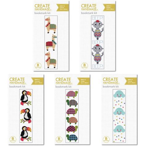 Create Handmade Cross Stitch Bookmark Kit Assorted Big W