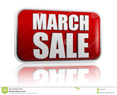 March Sale Red Banner Royalty Free Stock Photo - Image: 29122005