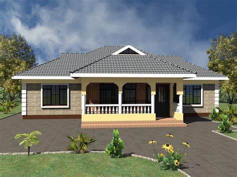 Three Bedroom House Plan With Flat Roof House Design Ideas