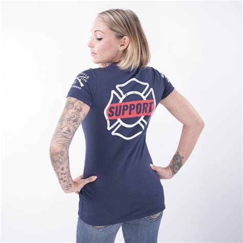 Ladies Support Firefighters Firefighter Shirts Grunt Style Clothes
