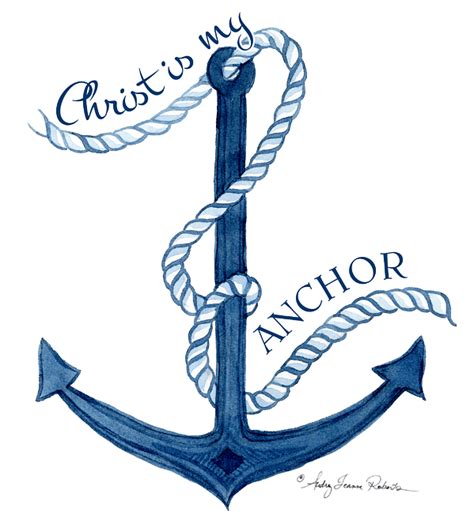 Beach House Nautical Ship Christ Is My Anchor Greeting Card For Sale By