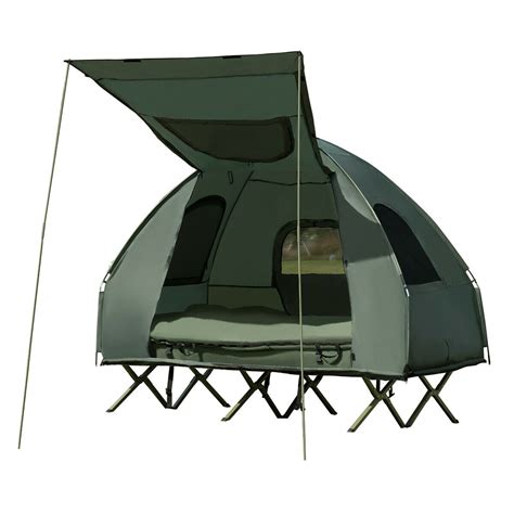 Gymax 2 Person Compact Portable Pop Up Tentcamping Cot W Air Mattress