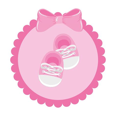Cute Shoes Baby In Lace Frame Isolated Icon 4833840 Vector Art At Vecteezy