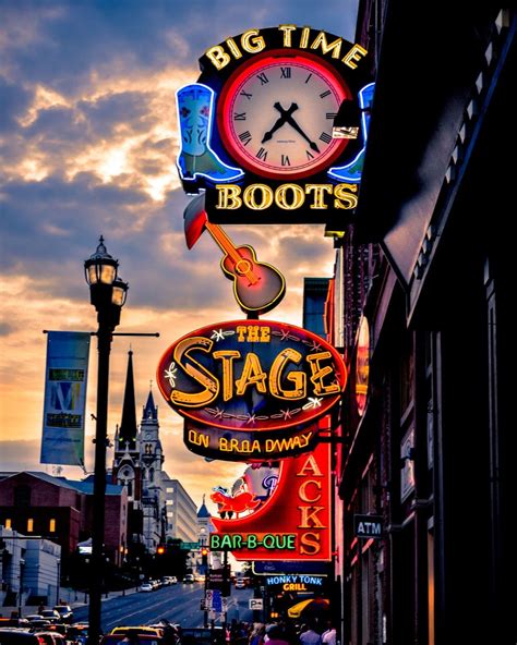 Nashville Neon Signs Photo Downtown Nashville Broadway Etsy Artofit