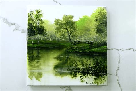 Green Landscape Painting Urartstudio