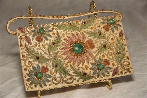 Vintage Hand Made Evening Bag Clutch Purse Hand Sewn Beaded Etsy