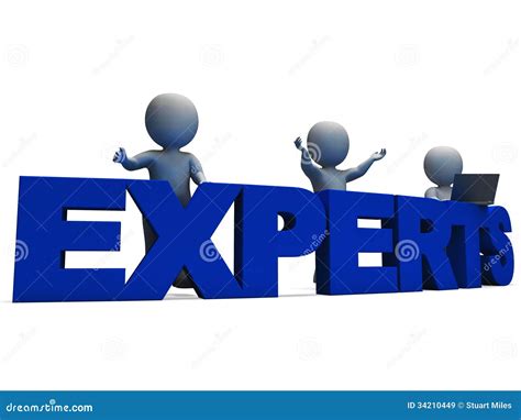 Experts Word Showing Expertise And Consultants Stock Illustration