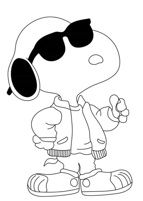 Awesome Snoopy Coloring Page Download Print Or Color Online For Free