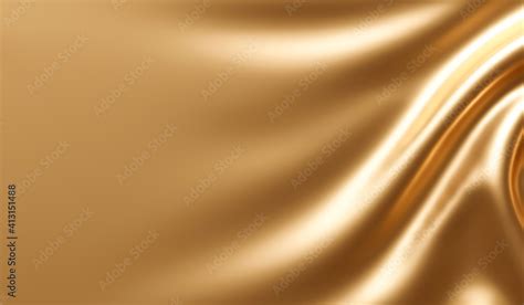 Abstract Gold Fabric Background Texture With Golden Elegant Satin