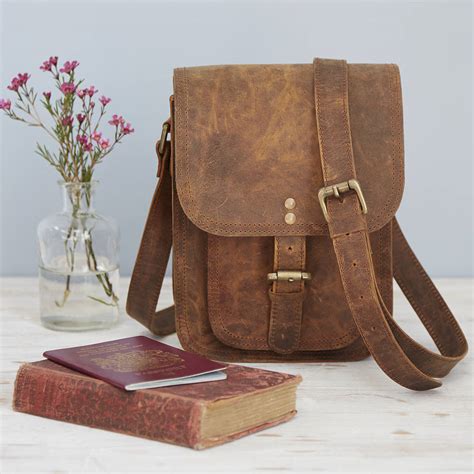 Personalised Buffalo Leather Satchel Style Shoulder Bag By Paper High