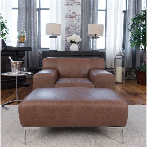 Leather Oversized Chair With Ottoman Banner Oversized Chair Ottoman