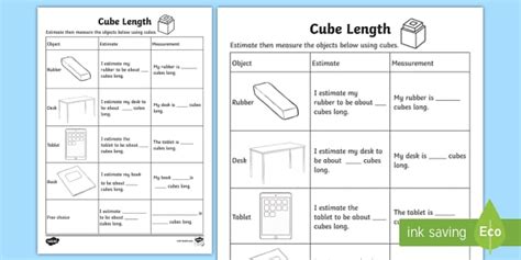 Cube Length Worksheet Worksheet Teacher Made Twinkl