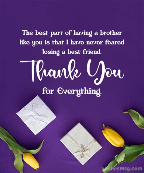 70 Thank You Messages For Brother Best Quotationswishes Greetings