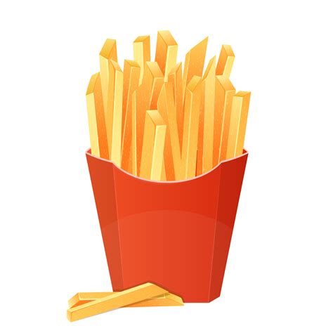 French Fries Vector Design Illustration Isolated On White Background