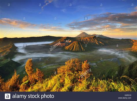 Mount Bromo Volcano During Sunrise The Magnificent View Of Mt Bromo