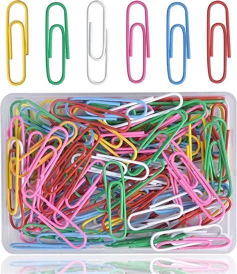 100pcs Paper Clips Paper Clamps Colored Paper Clips Office Clips Set