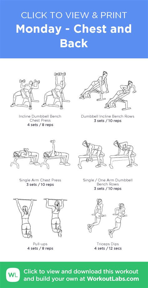 Monday Chest And Back Click To View And Print This Illustrated