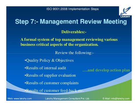 Iso 9001 Management Review Meeting Presentation Sample Romaviation