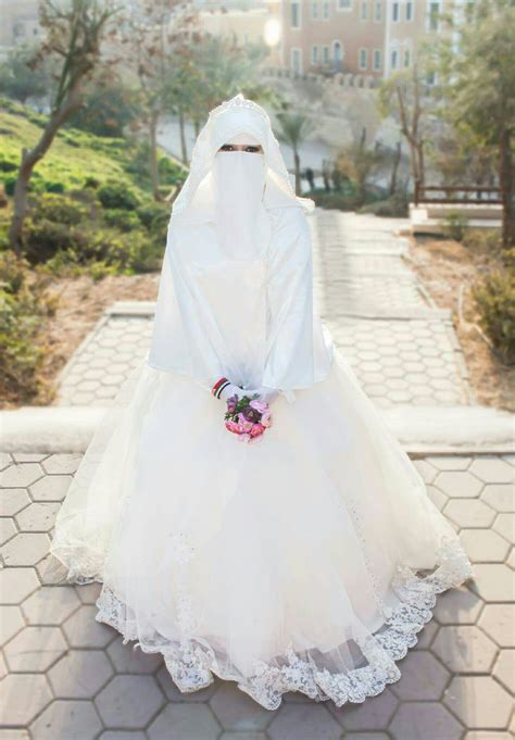 Bride Niqab Wedding Dress