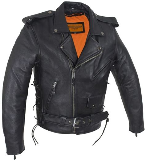 Mens Top Grain Classic Style Leather Motorcycle Jacket Mlsj Leather Supreme