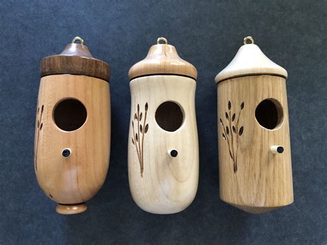 Hummingbird Houses Available In Cherry Maple And Walnut
