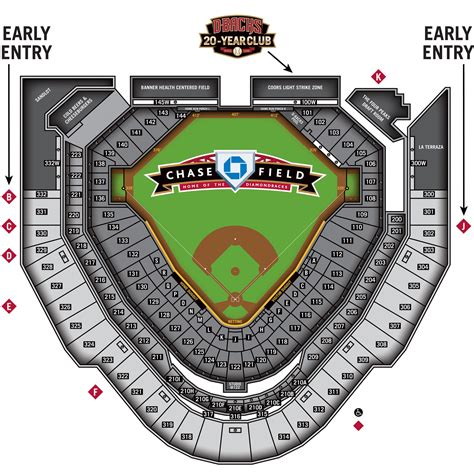 Chase Field Seating Map