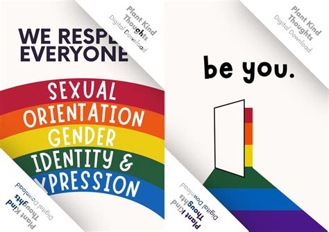 LGBT PRIDE Month CLASSROOM Posters Bundle Of 6 Inclusive Safe Etsy