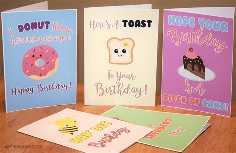 80 of them, in fact! Adorable Free Printable Happy Birthday "Pun" Cards!