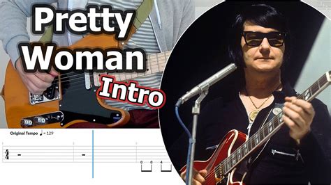 Roy Orbison Oh Pretty Woman Intro Guitar Riff With Tabs Youtube
