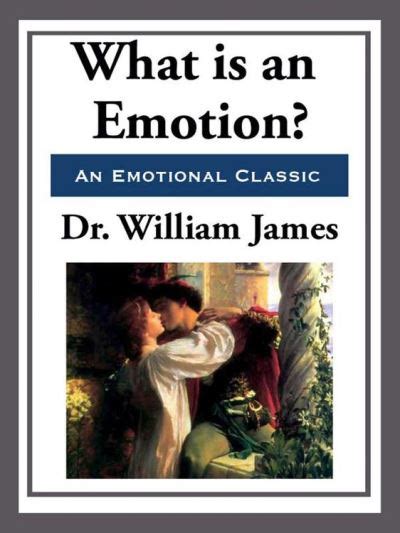 What Is An Emotion Ebook Epub Dr William James Achat Ebook Fnac