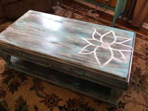 My Distressed Coffee Table My Friend Did For Me Distressed Coffee
