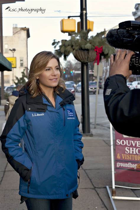 Ms Jen Carfagno Of The Weather Channel On Air Downtown Punxsutawney