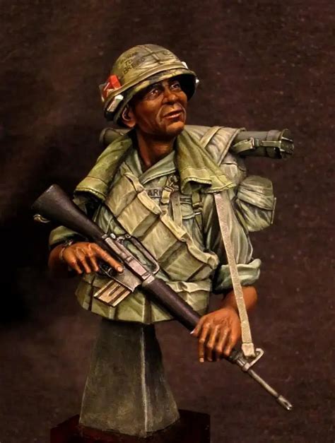 Unpainted Kit 19 Trooper 1st Air Cavalry Vietnam Bust Soldier Resin