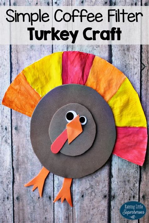 How To Make A Coffee Filter Turkey Craft For Thanksgiving Turkey